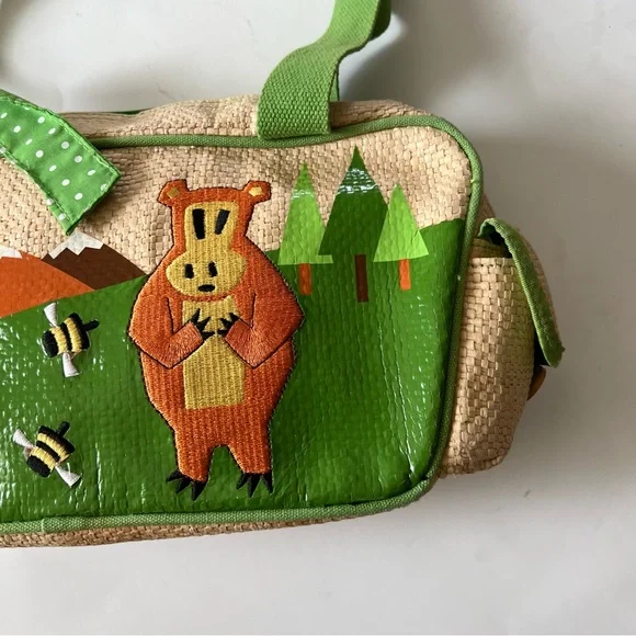 Paul Frank Rattan Purse "Bees don't feed the bears" vintage Y2K - Picture 4 of 15